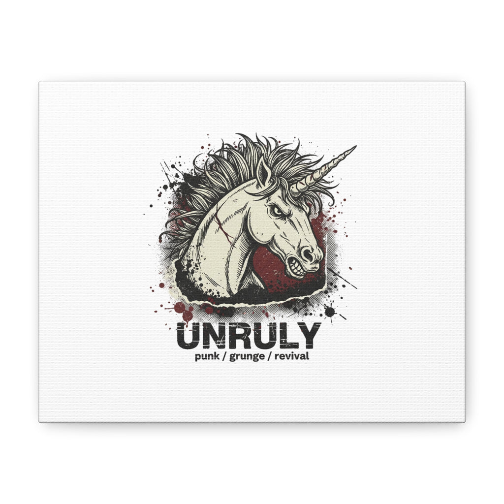 Unruly Punk Grunge Unicorn Canvas | Plaid Revival, 90s Rock Aesthetic