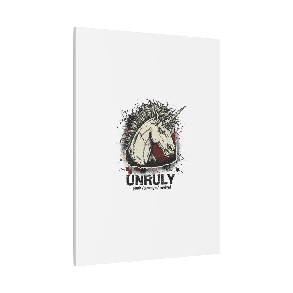 Unruly Punk Grunge Unicorn Canvas | Plaid Revival, 90s Rock Aesthetic
