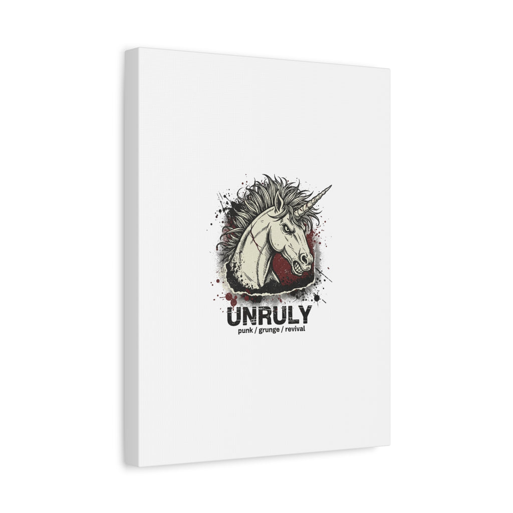 Unruly Punk Grunge Unicorn Canvas | Plaid Revival, 90s Rock Aesthetic