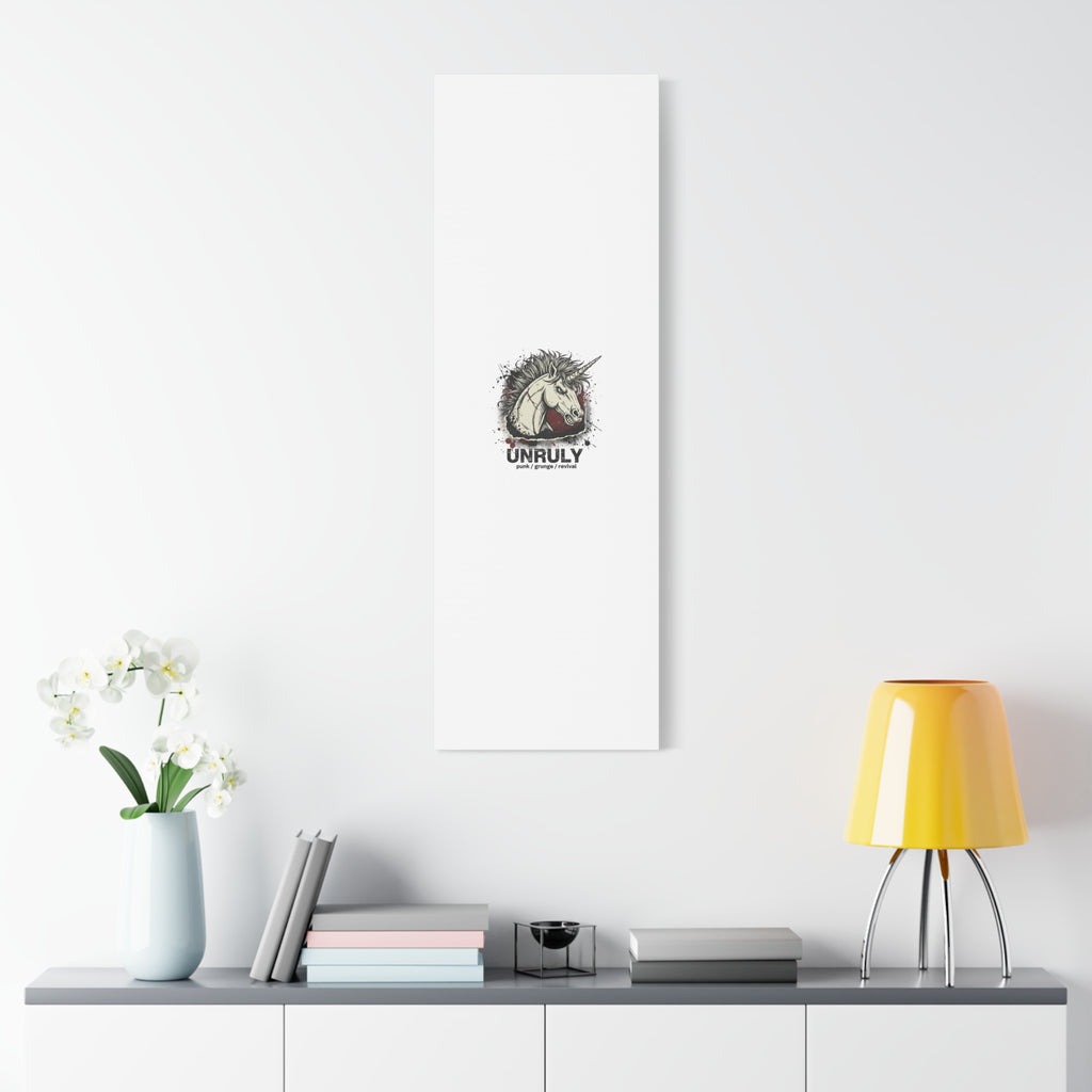 Unruly Punk Grunge Unicorn Canvas | Plaid Revival, 90s Rock Aesthetic