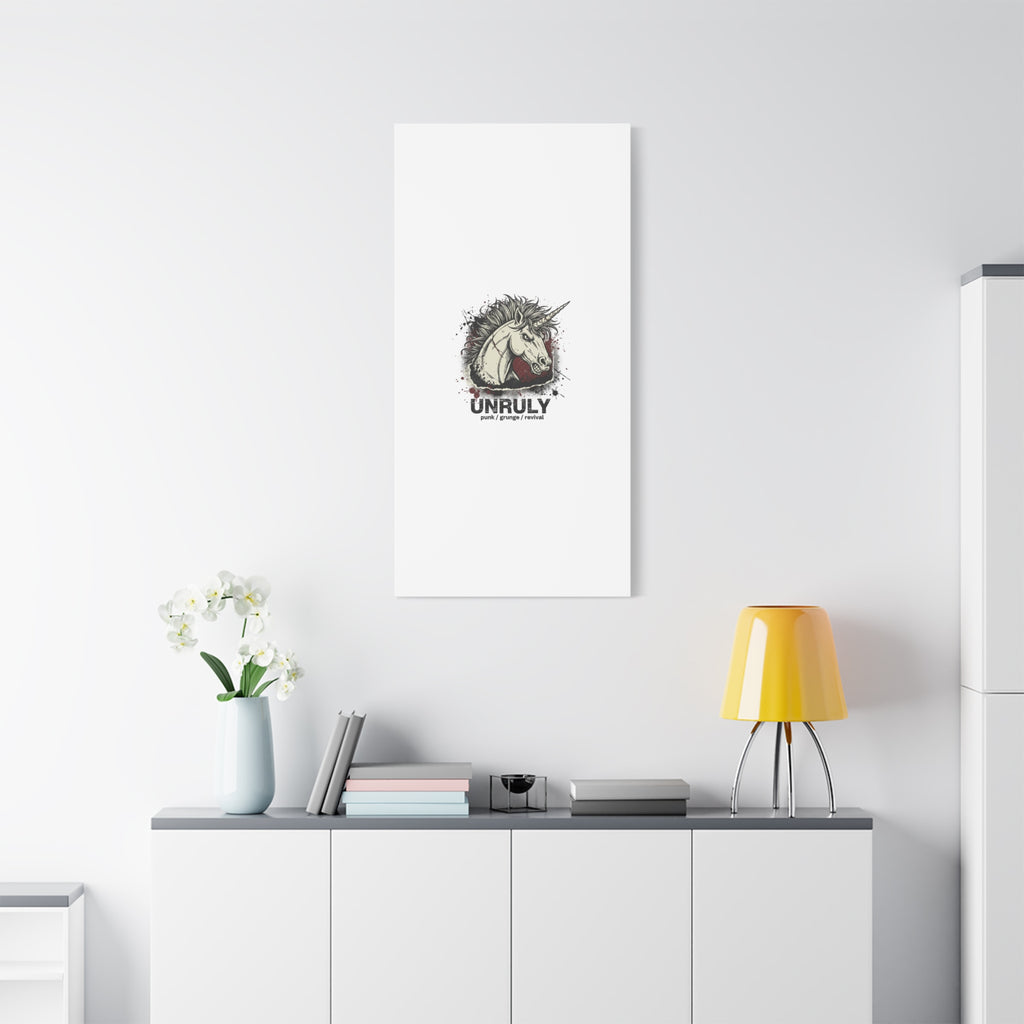 Unruly Punk Grunge Unicorn Canvas | Plaid Revival, 90s Rock Aesthetic