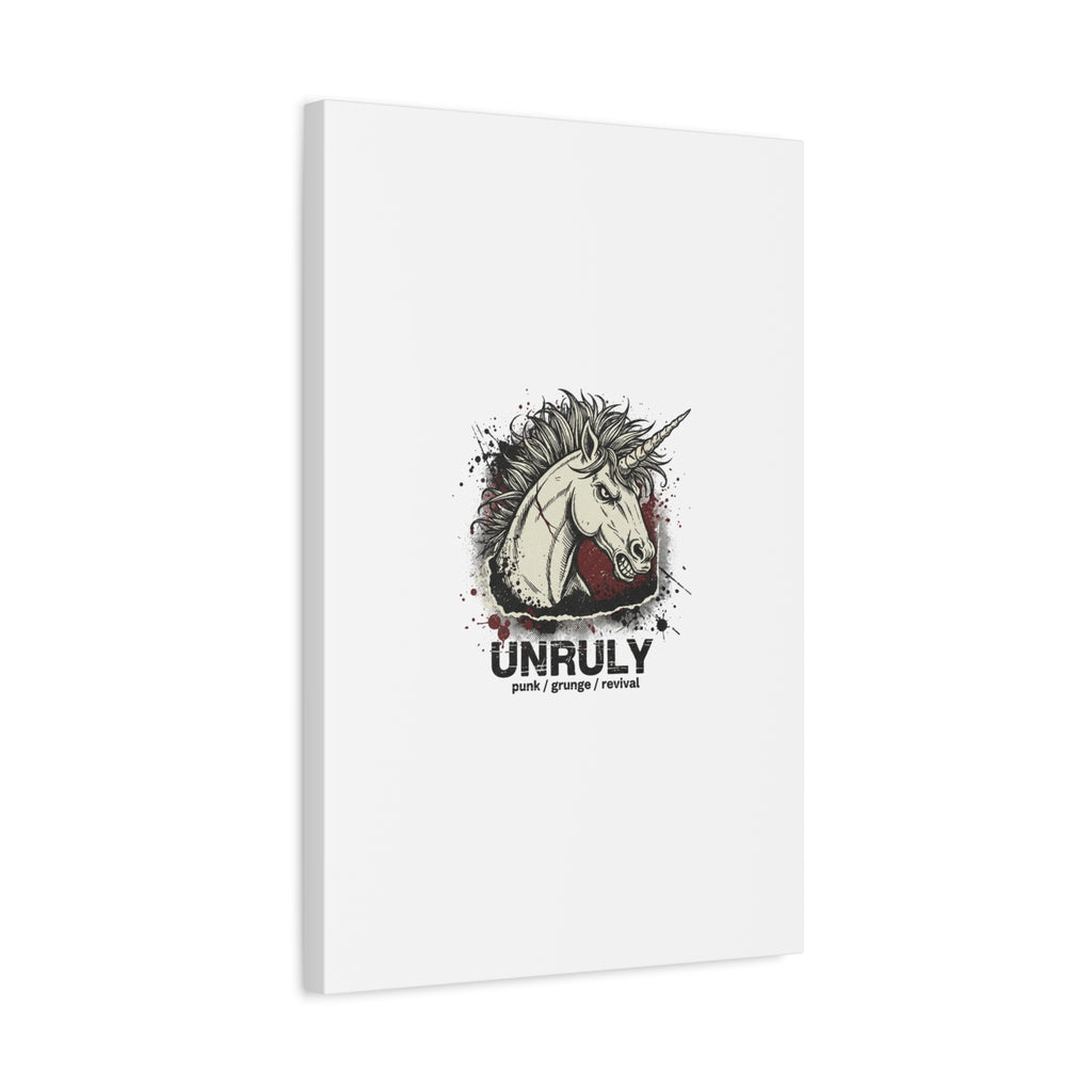 Unruly Punk Grunge Unicorn Canvas | Plaid Revival, 90s Rock Aesthetic