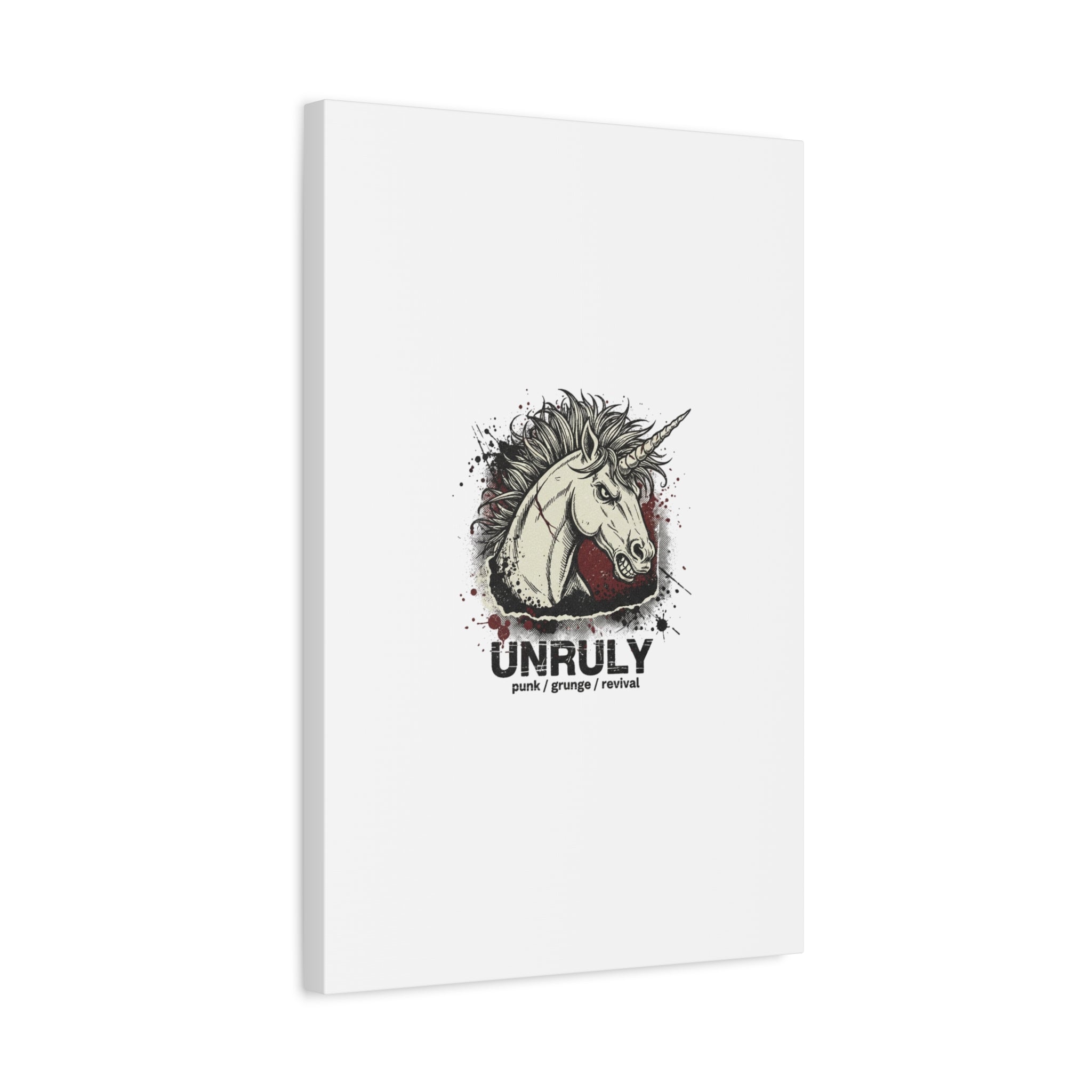 Unruly Punk Grunge Unicorn Canvas | Plaid Revival, 90s Rock Aesthetic