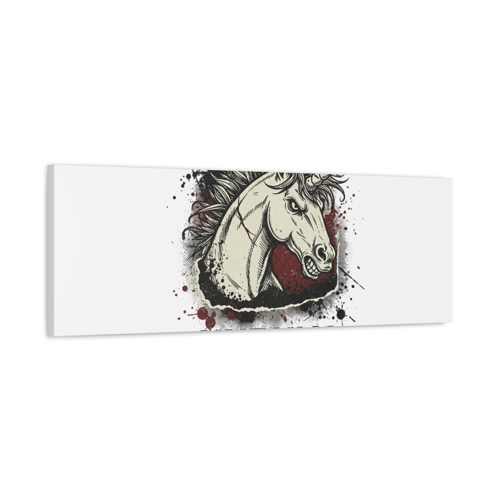 Unruly Punk Grunge Unicorn Canvas | Plaid Revival, 90s Rock Aesthetic