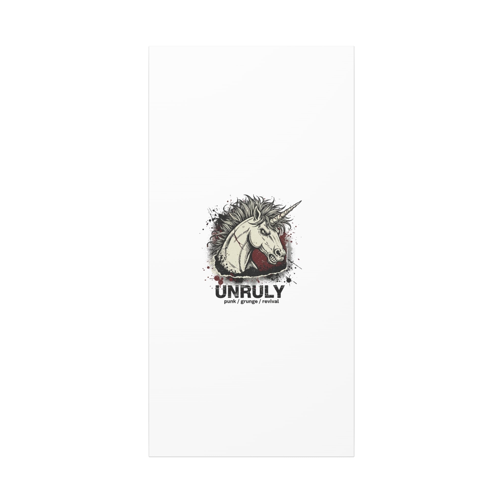 Unruly Punk Grunge Unicorn Canvas | Plaid Revival, 90s Rock Aesthetic