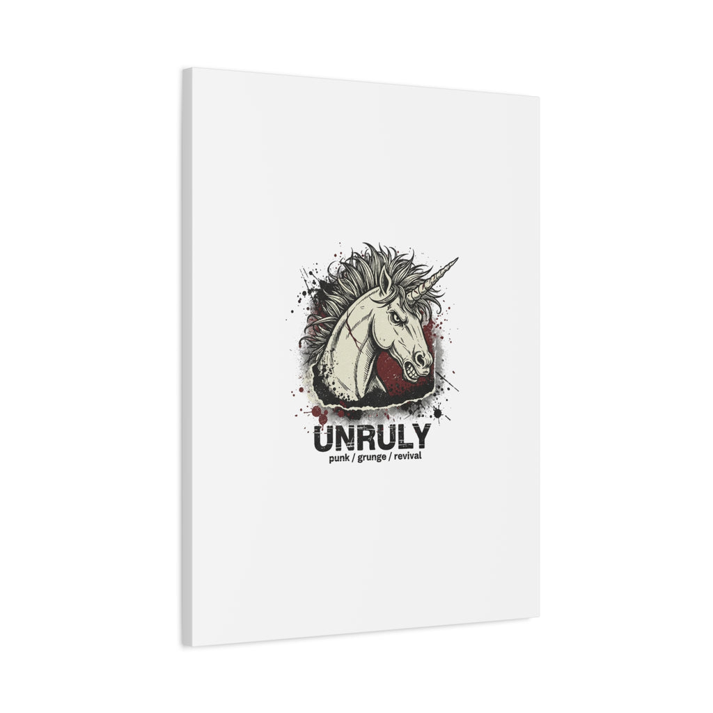 Unruly Punk Grunge Unicorn Canvas | Plaid Revival, 90s Rock Aesthetic