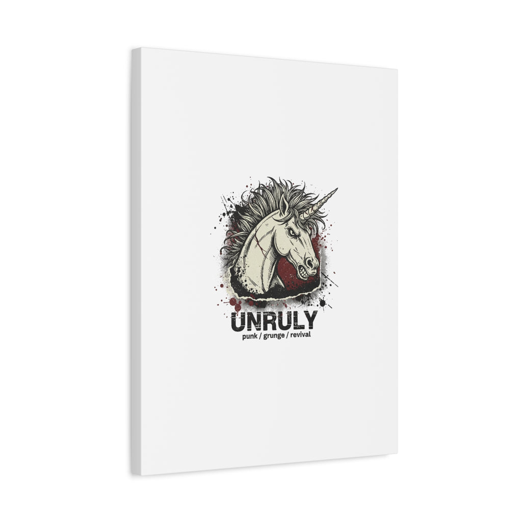 Unruly Punk Grunge Unicorn Canvas | Plaid Revival, 90s Rock Aesthetic