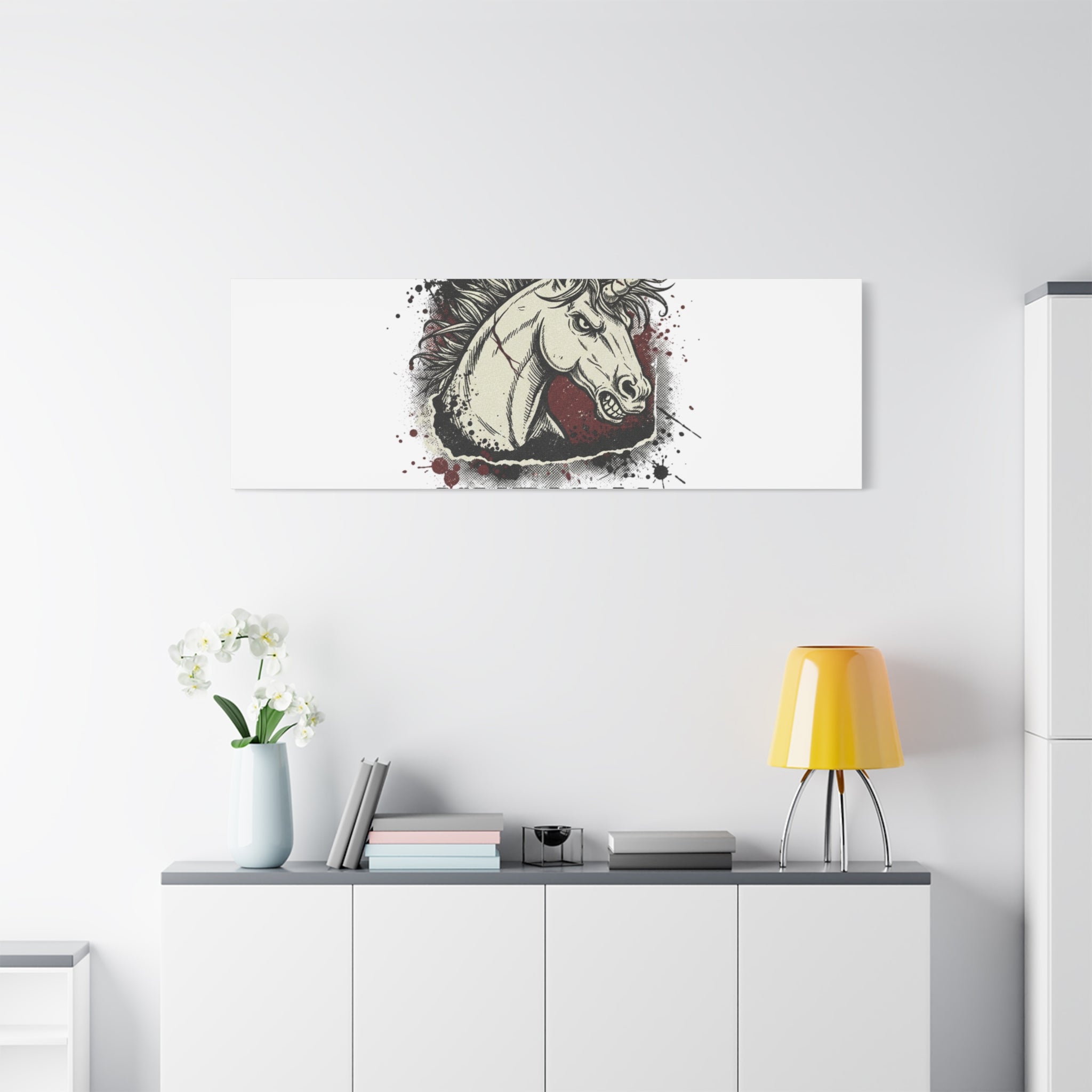 Unruly Punk Grunge Unicorn Canvas | Plaid Revival, 90s Rock Aesthetic