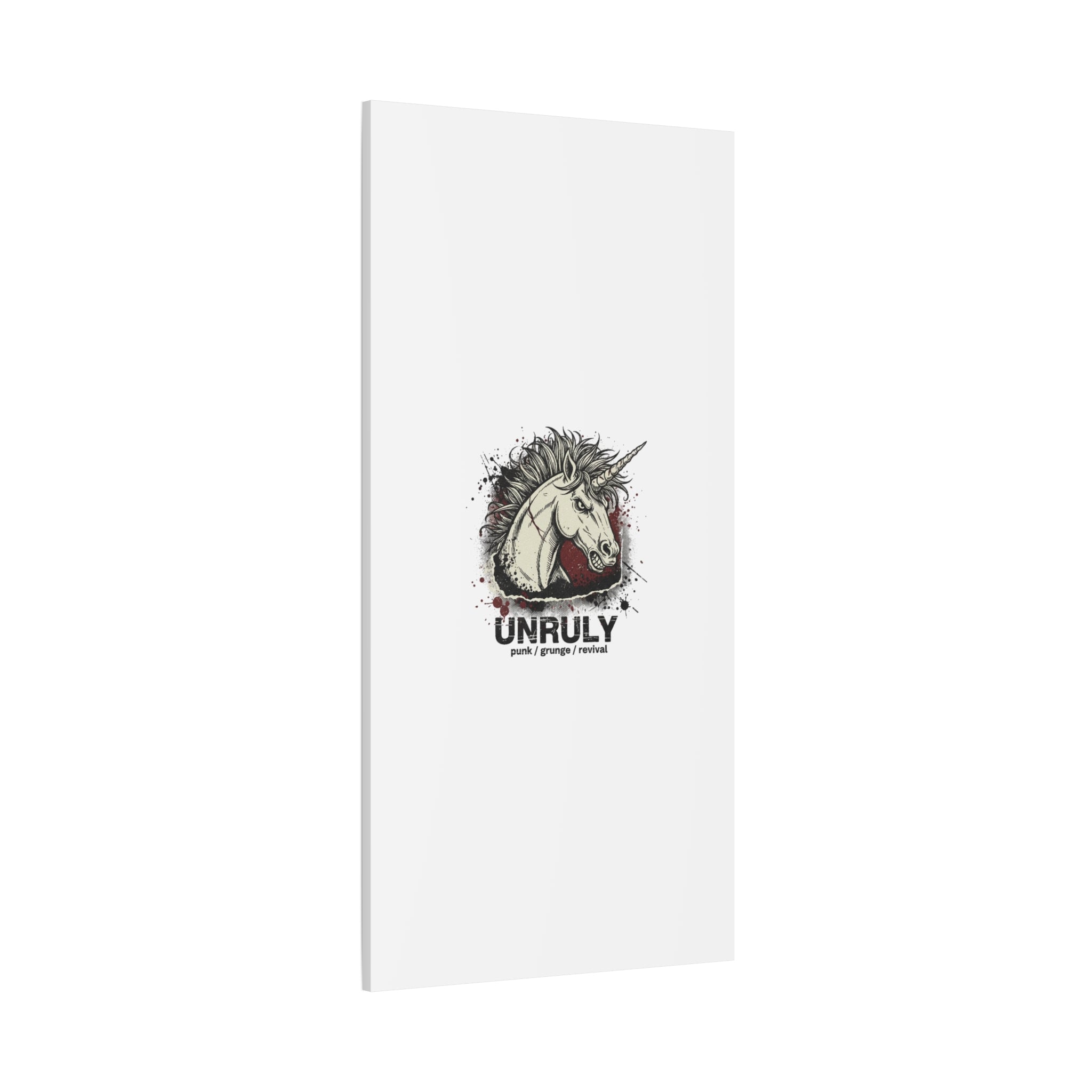 Unruly Punk Grunge Unicorn Canvas | Plaid Revival, 90s Rock Aesthetic
