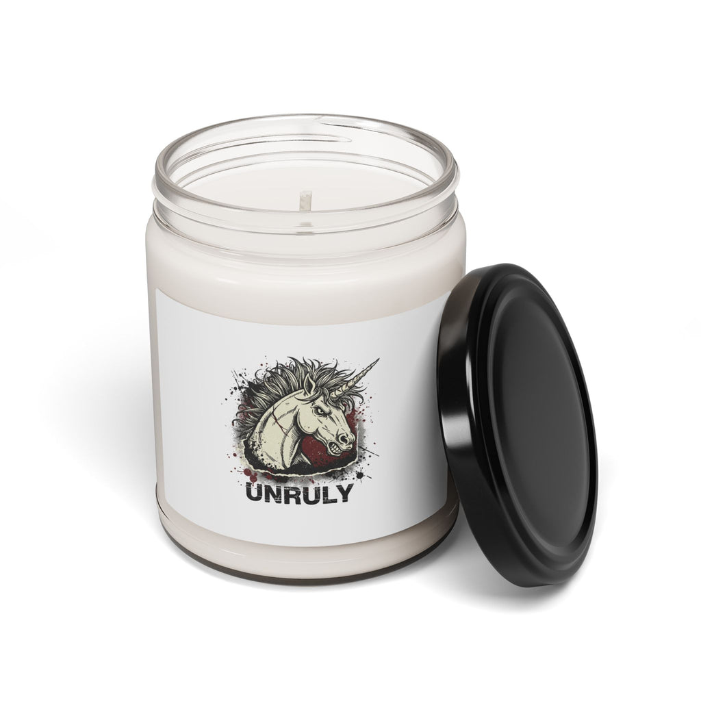 Unruly Unicorn Candle, Soy 9oz | Grunge Plaid Revival, 90s Rock Aesthetic