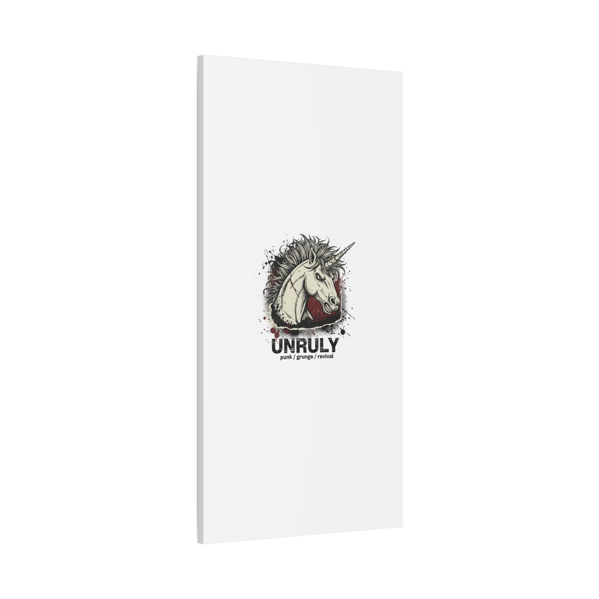 Unruly Punk Grunge Unicorn Canvas | Plaid Revival, 90s Rock Aesthetic