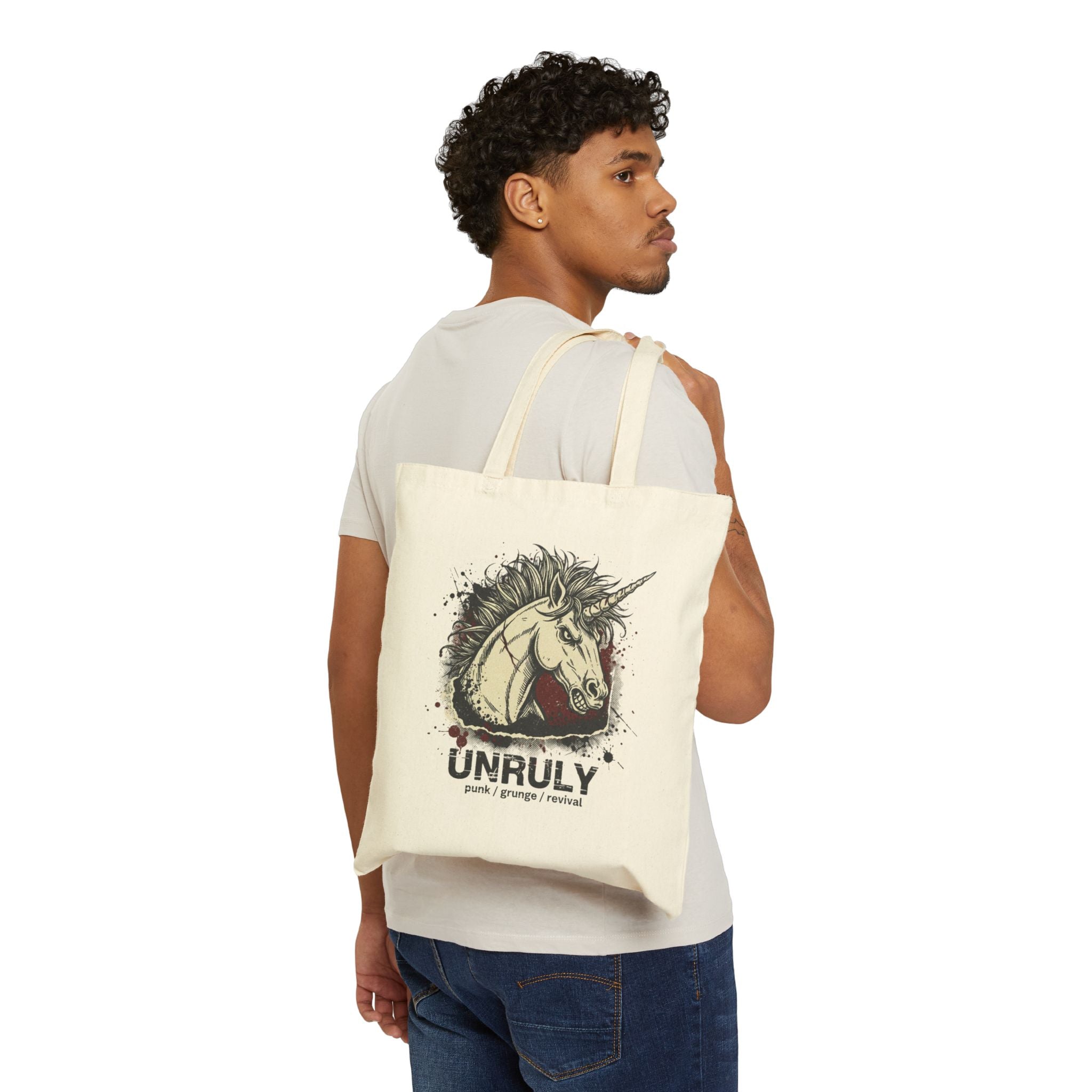 Unruly Hedgehog Graphic Tote | grunge plaid comeback, flannel aesthetic