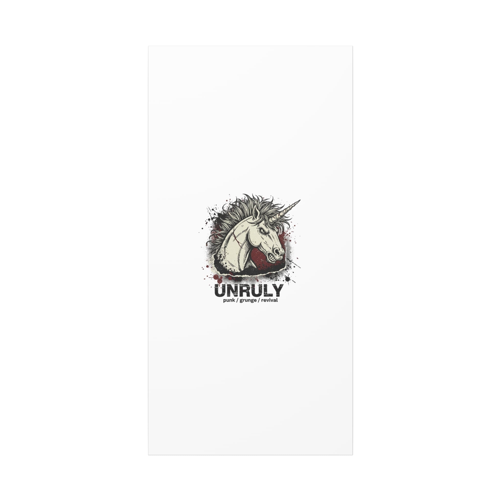 Unruly Punk Grunge Unicorn Canvas | Plaid Revival, 90s Rock Aesthetic