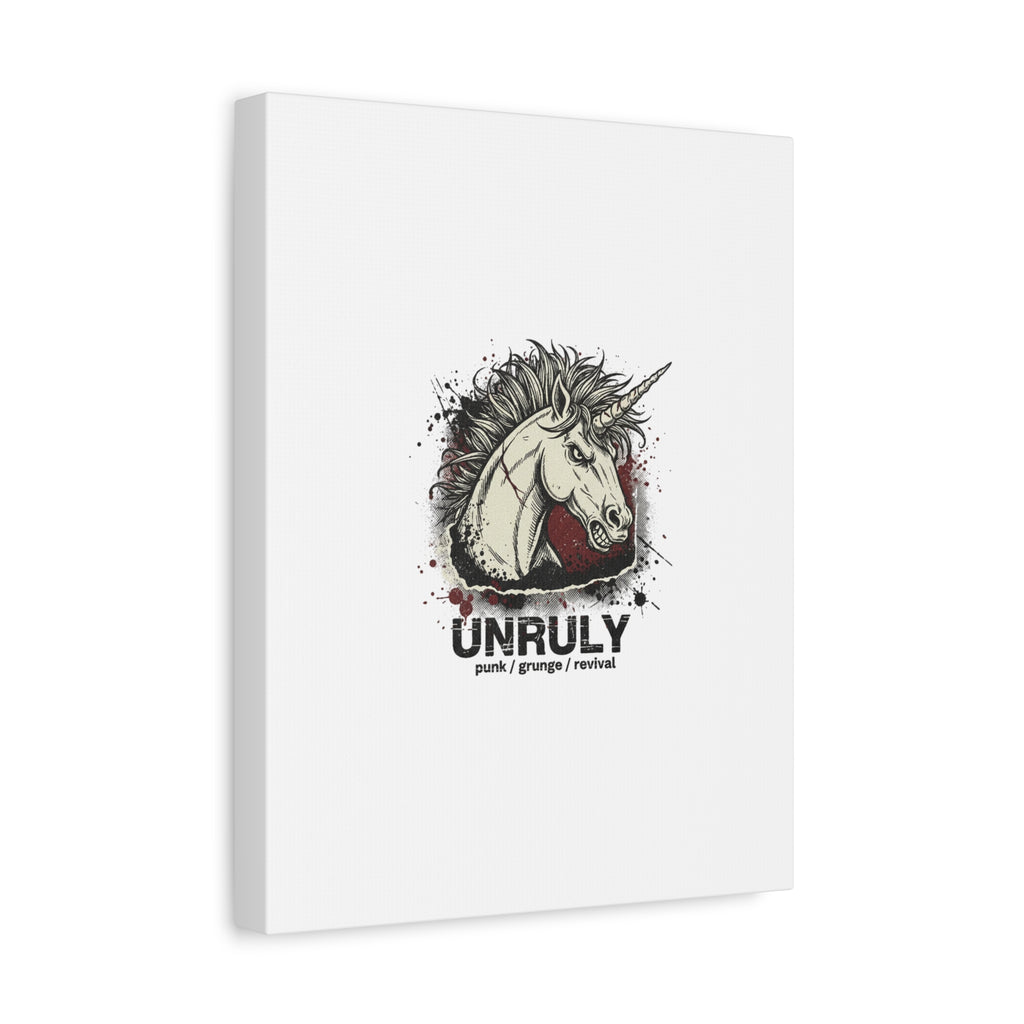 Unruly Punk Grunge Unicorn Canvas | Plaid Revival, 90s Rock Aesthetic