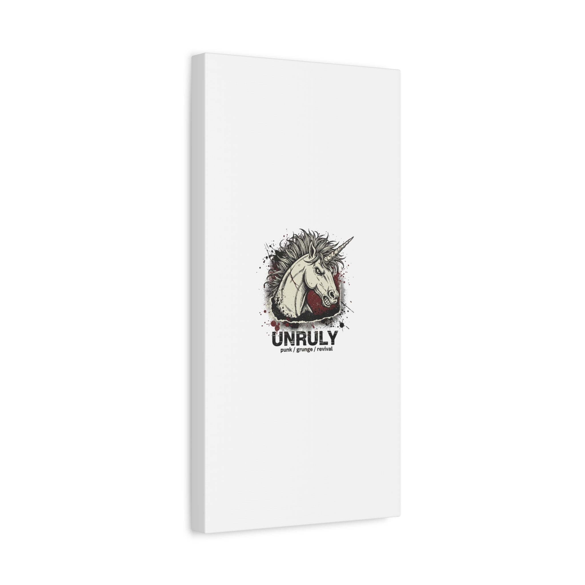 Unruly Punk Grunge Unicorn Canvas | Plaid Revival, 90s Rock Aesthetic