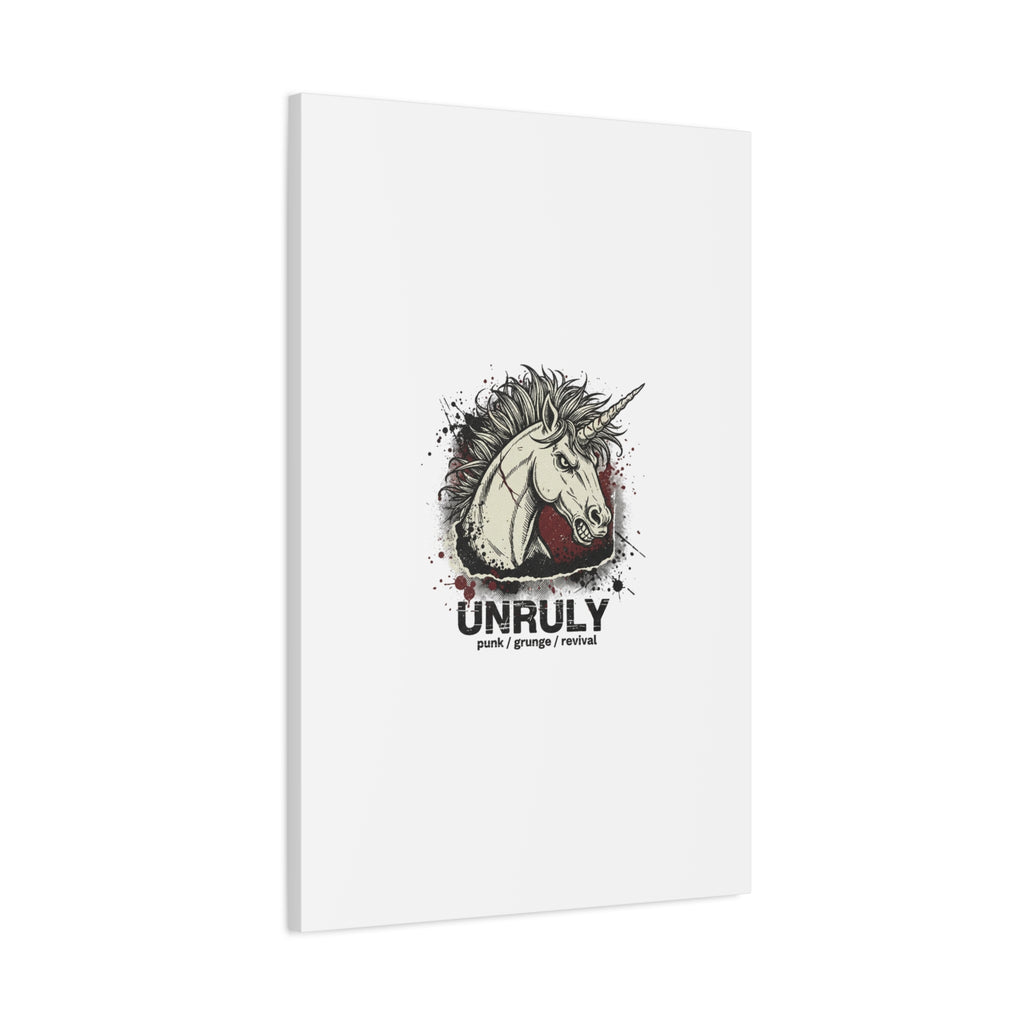 Unruly Punk Grunge Unicorn Canvas | Plaid Revival, 90s Rock Aesthetic