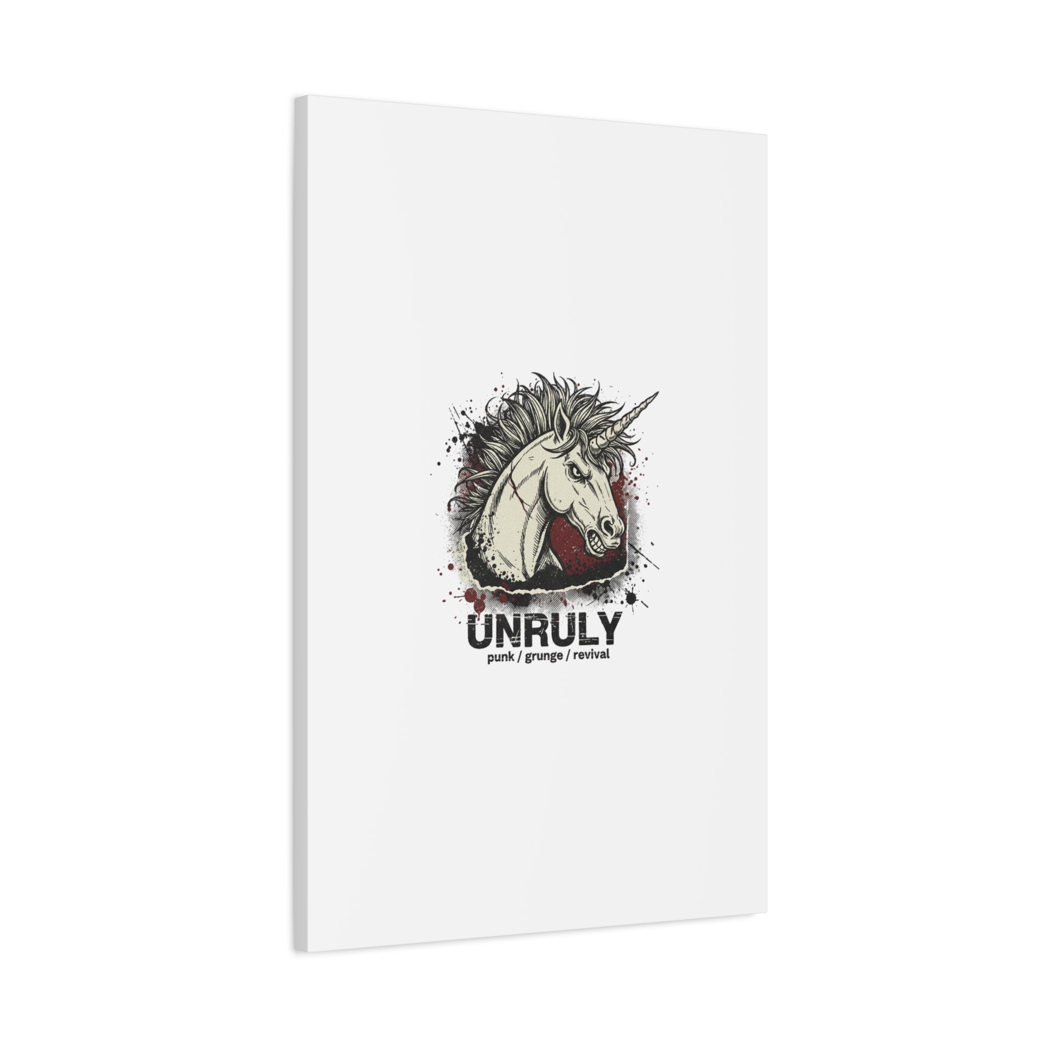 Unruly Punk Grunge Unicorn Canvas | Plaid Revival, 90s Rock Aesthetic