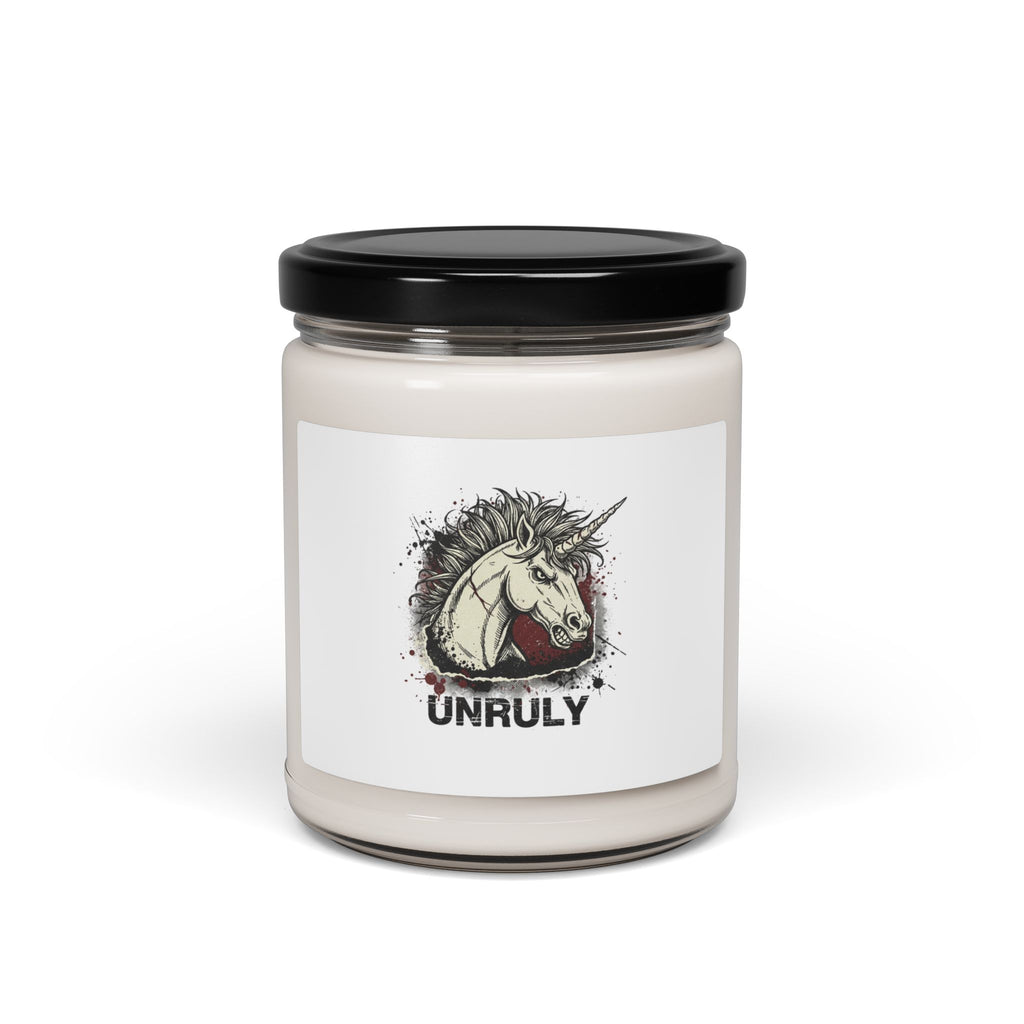 Unruly Unicorn Candle, Soy 9oz | Grunge Plaid Revival, 90s Rock Aesthetic