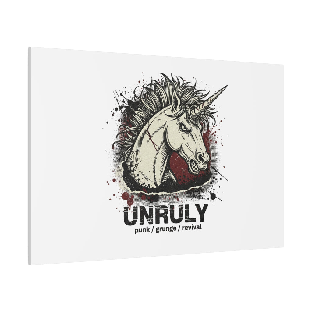 Unruly Punk Grunge Unicorn Canvas | Plaid Revival, 90s Rock Aesthetic