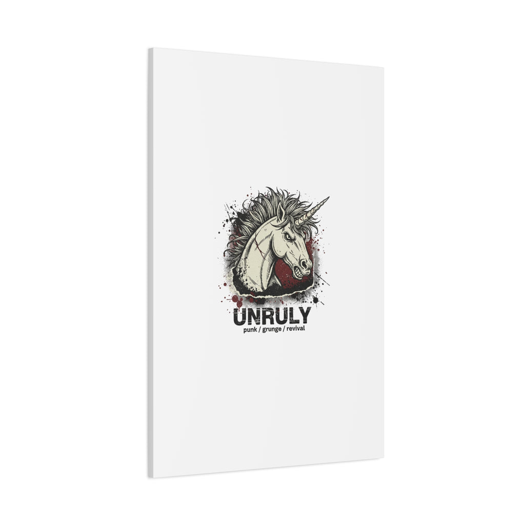 Unruly Punk Grunge Unicorn Canvas | Plaid Revival, 90s Rock Aesthetic