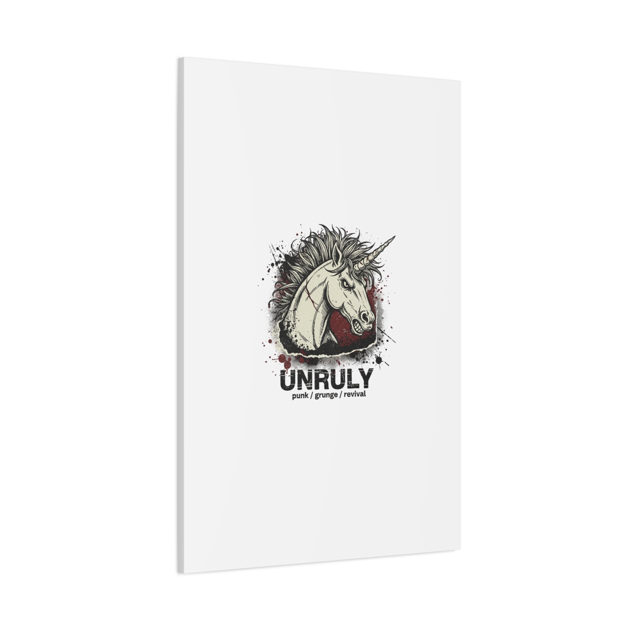 Unruly Punk Grunge Unicorn Canvas | Plaid Revival, 90s Rock Aesthetic