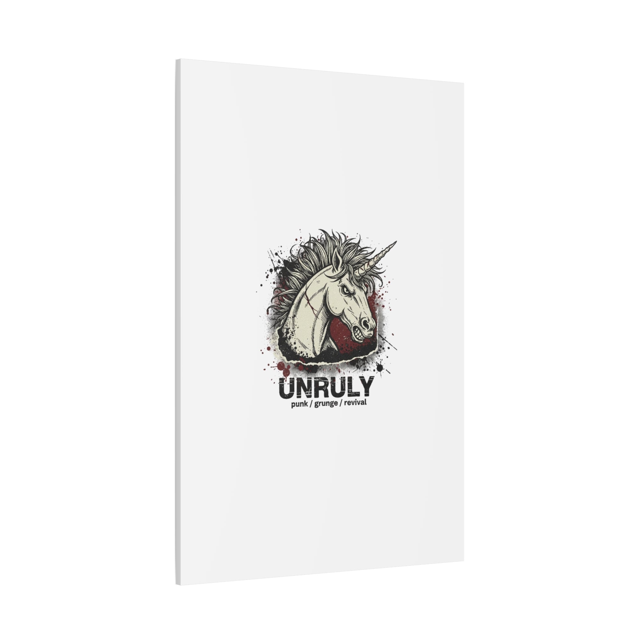 Unruly Punk Grunge Unicorn Canvas | Plaid Revival, 90s Rock Aesthetic