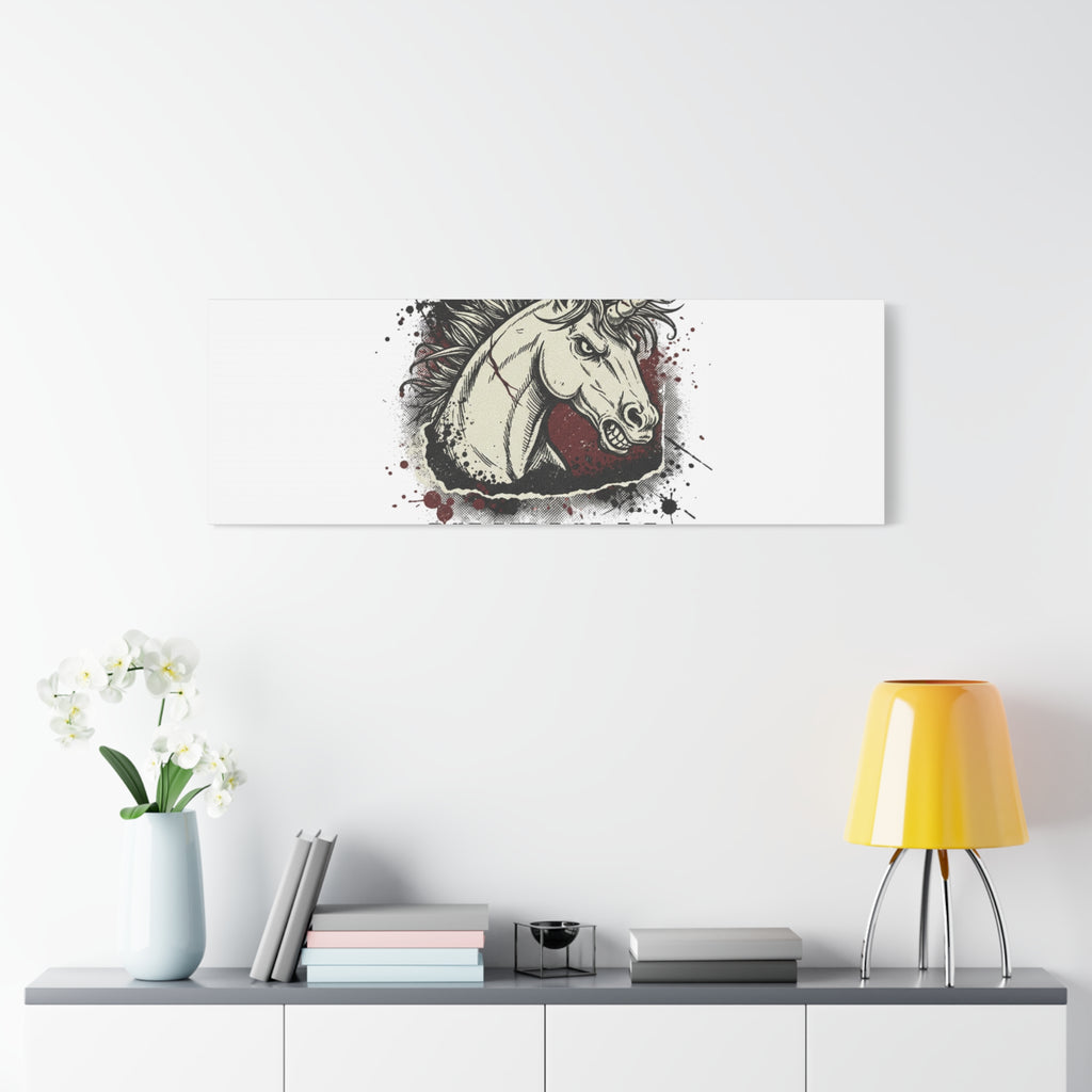 Unruly Punk Grunge Unicorn Canvas | Plaid Revival, 90s Rock Aesthetic