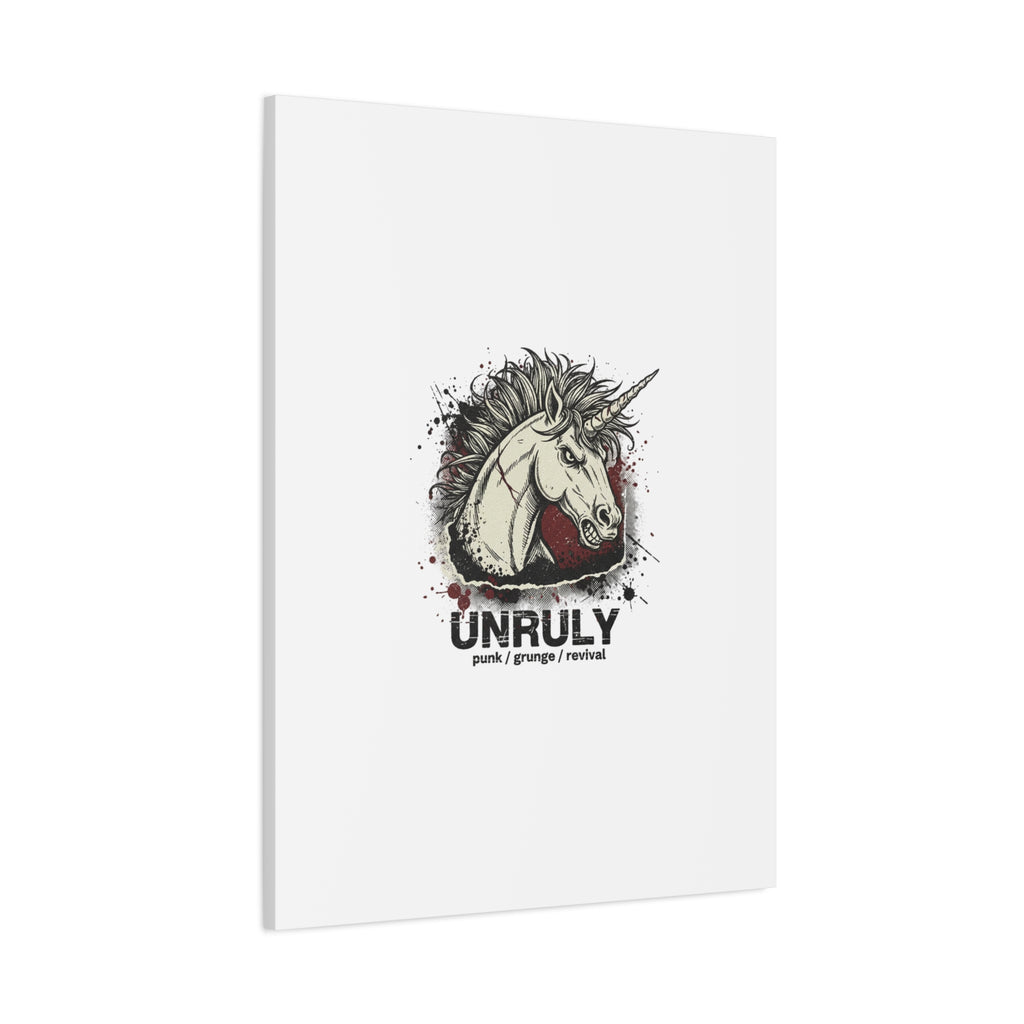 Unruly Punk Grunge Unicorn Canvas | Plaid Revival, 90s Rock Aesthetic