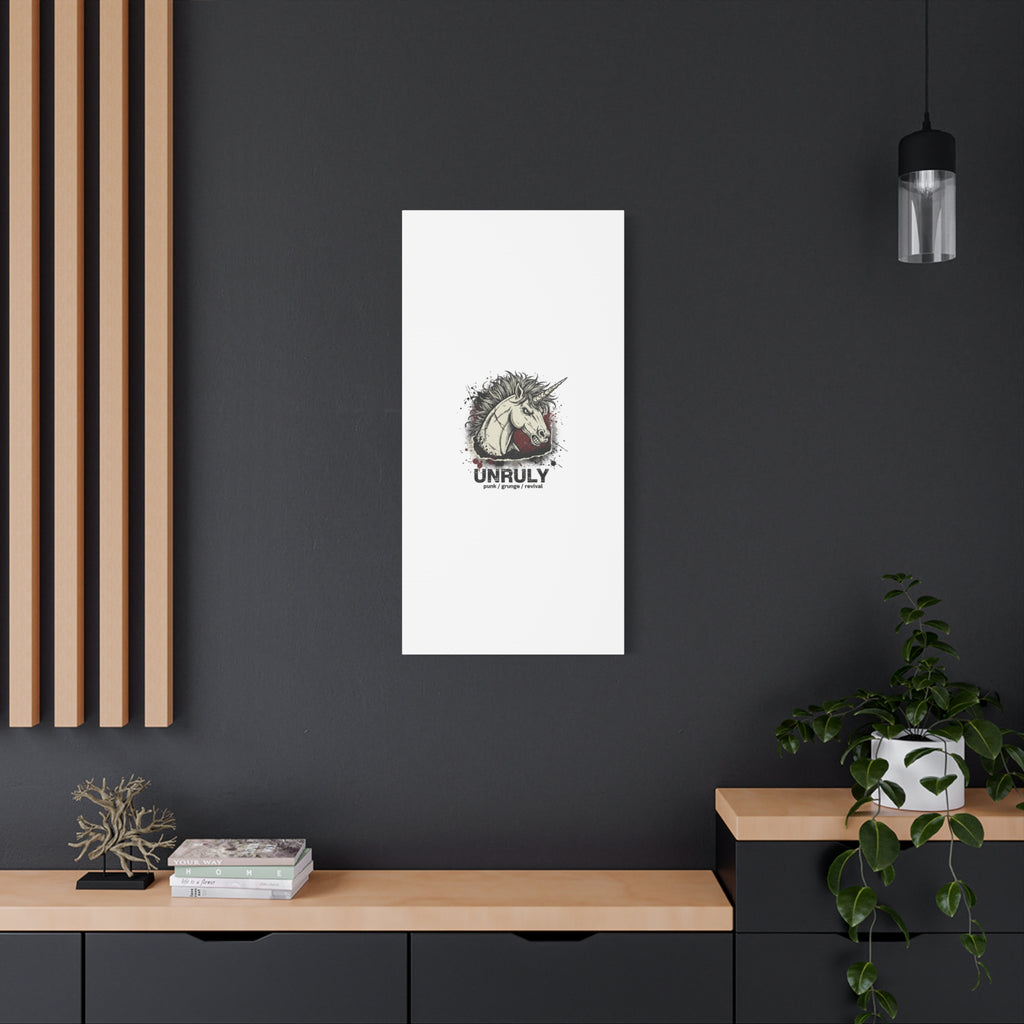 Unruly Punk Grunge Unicorn Canvas | Plaid Revival, 90s Rock Aesthetic