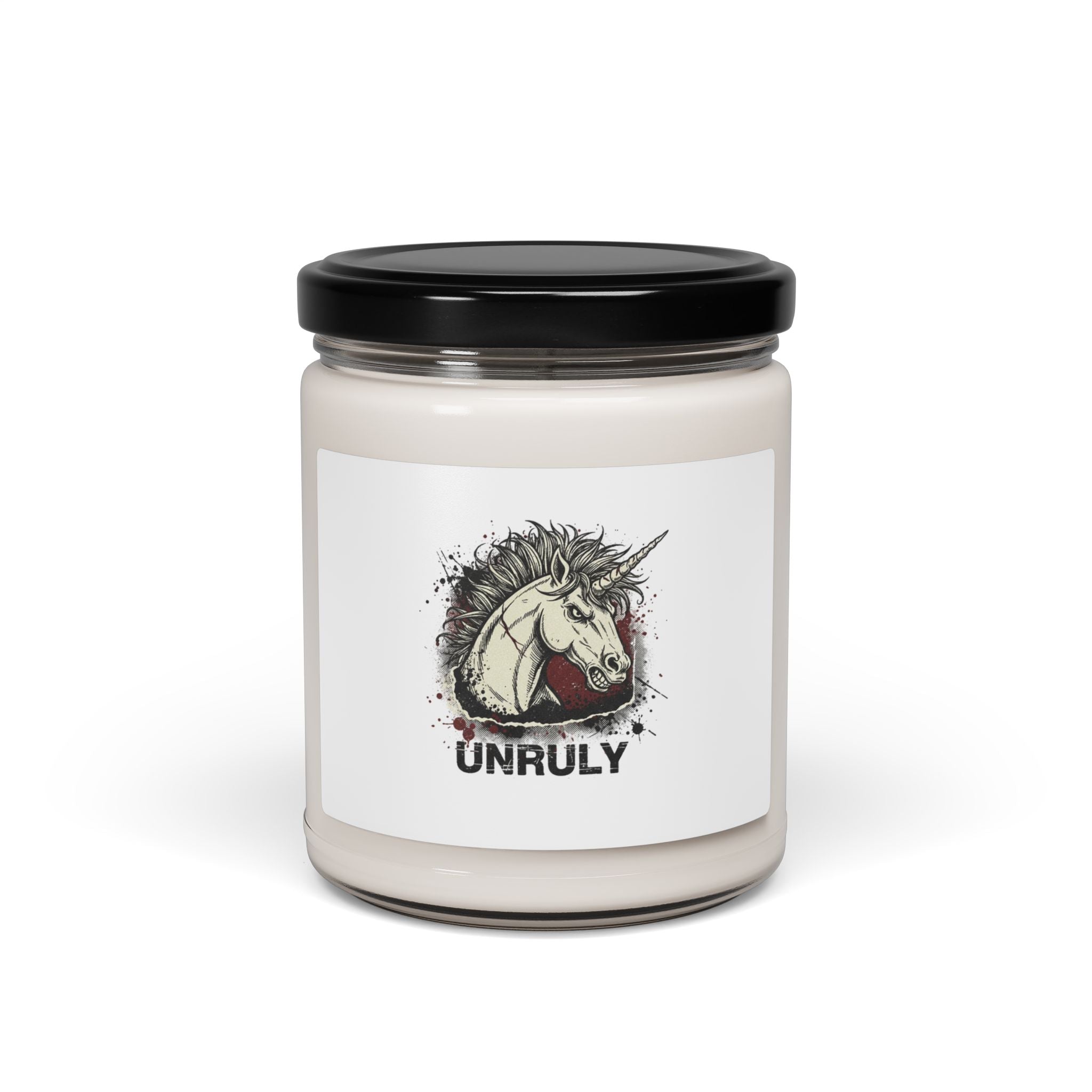 Unruly Unicorn Candle, Soy 9oz | Grunge Plaid Revival, 90s Rock Aesthetic