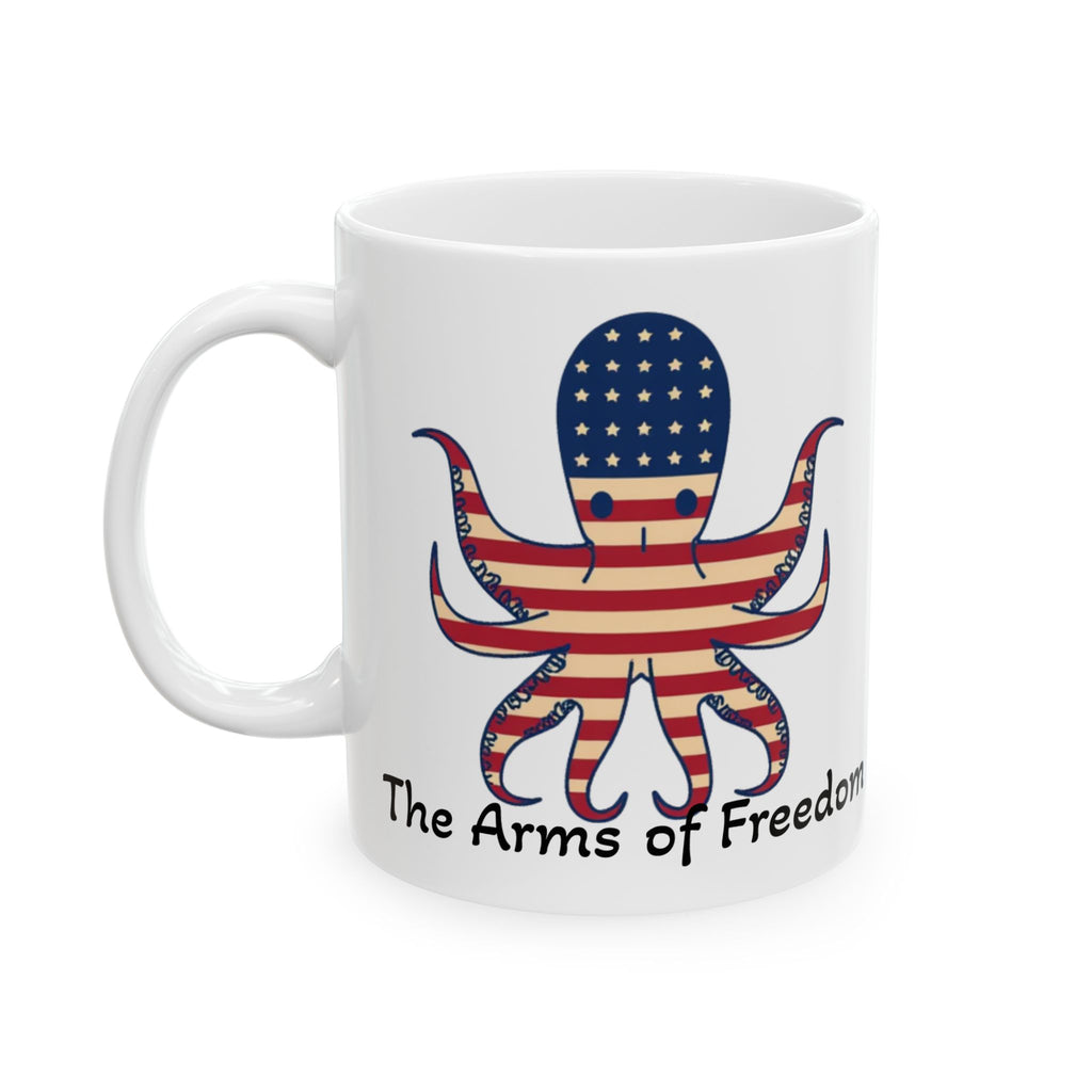 Patriotic Octopus Ceramic Mug – 'The Army of Freedom' 11oz & 15oz