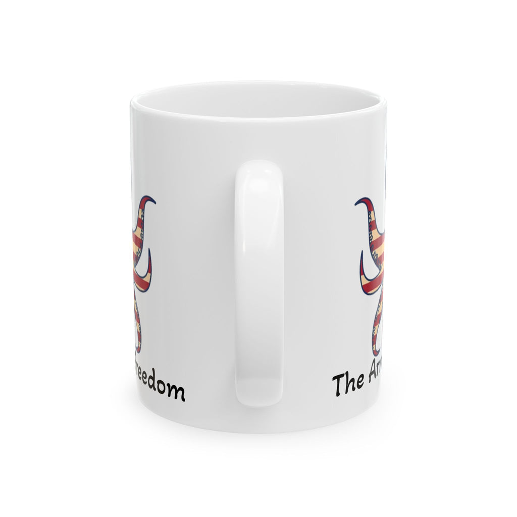 Patriotic Octopus Ceramic Mug – 'The Army of Freedom' 11oz & 15oz