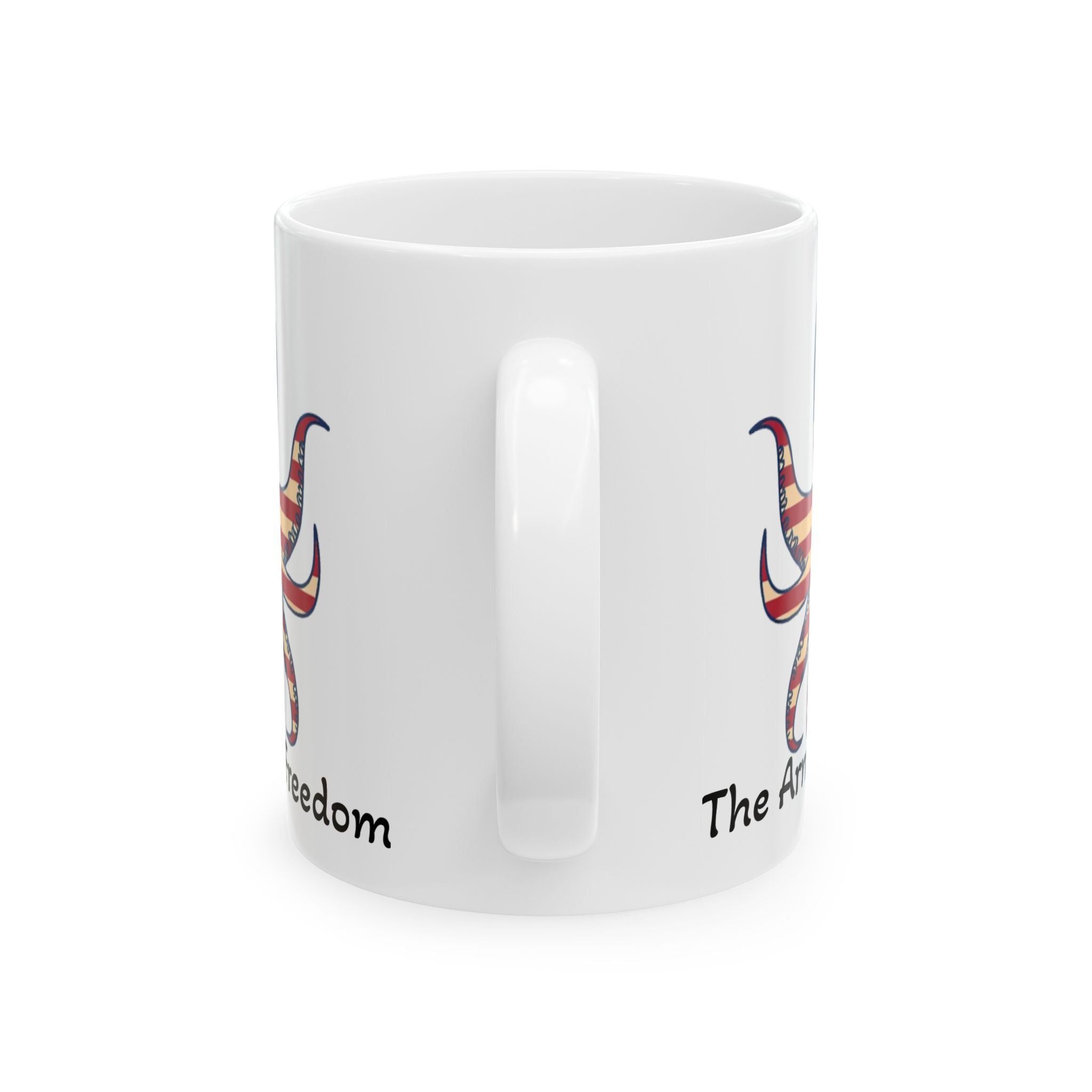 Patriotic Octopus Ceramic Mug – 'The Army of Freedom' 11oz & 15oz