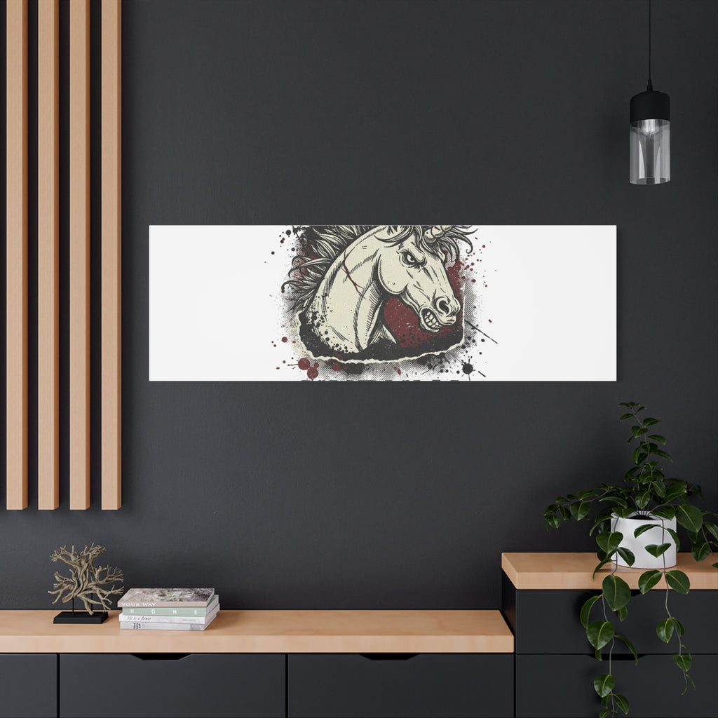 Unruly Punk Grunge Unicorn Canvas | Plaid Revival, 90s Rock Aesthetic