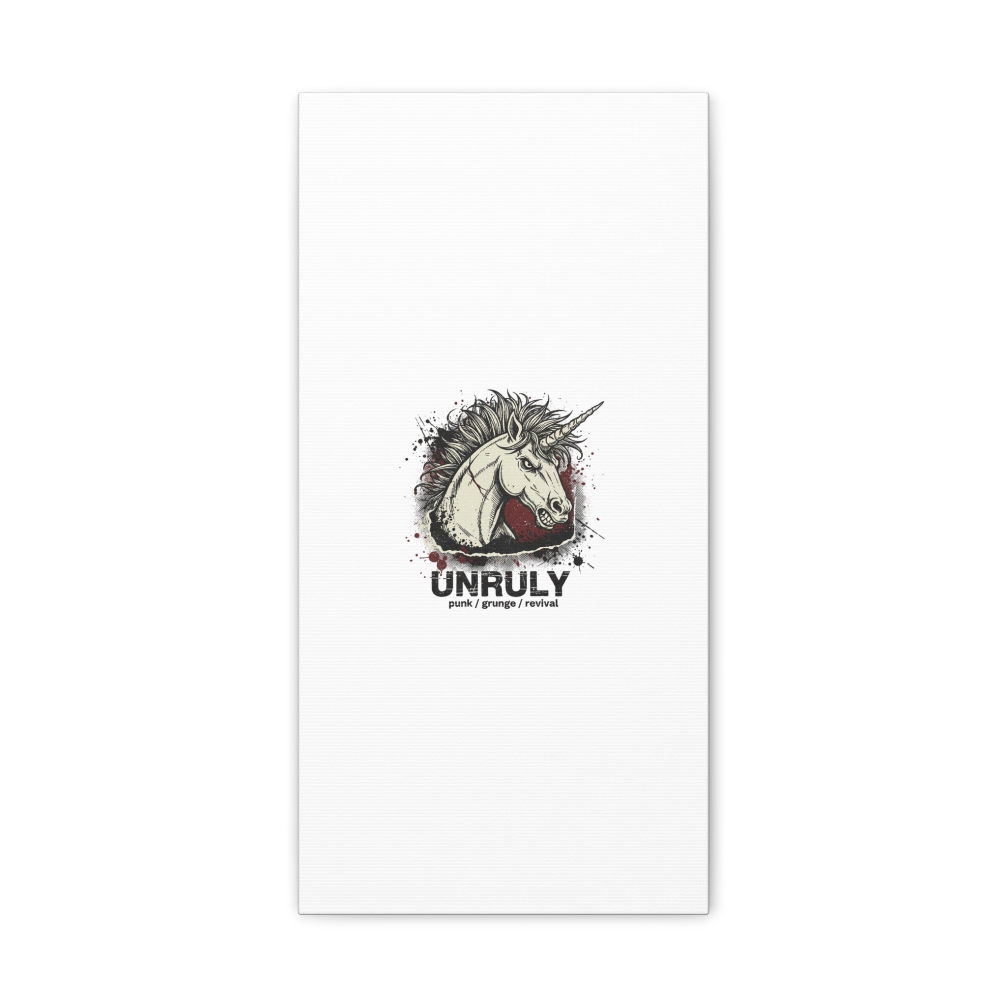 Unruly Punk Grunge Unicorn Canvas | Plaid Revival, 90s Rock Aesthetic