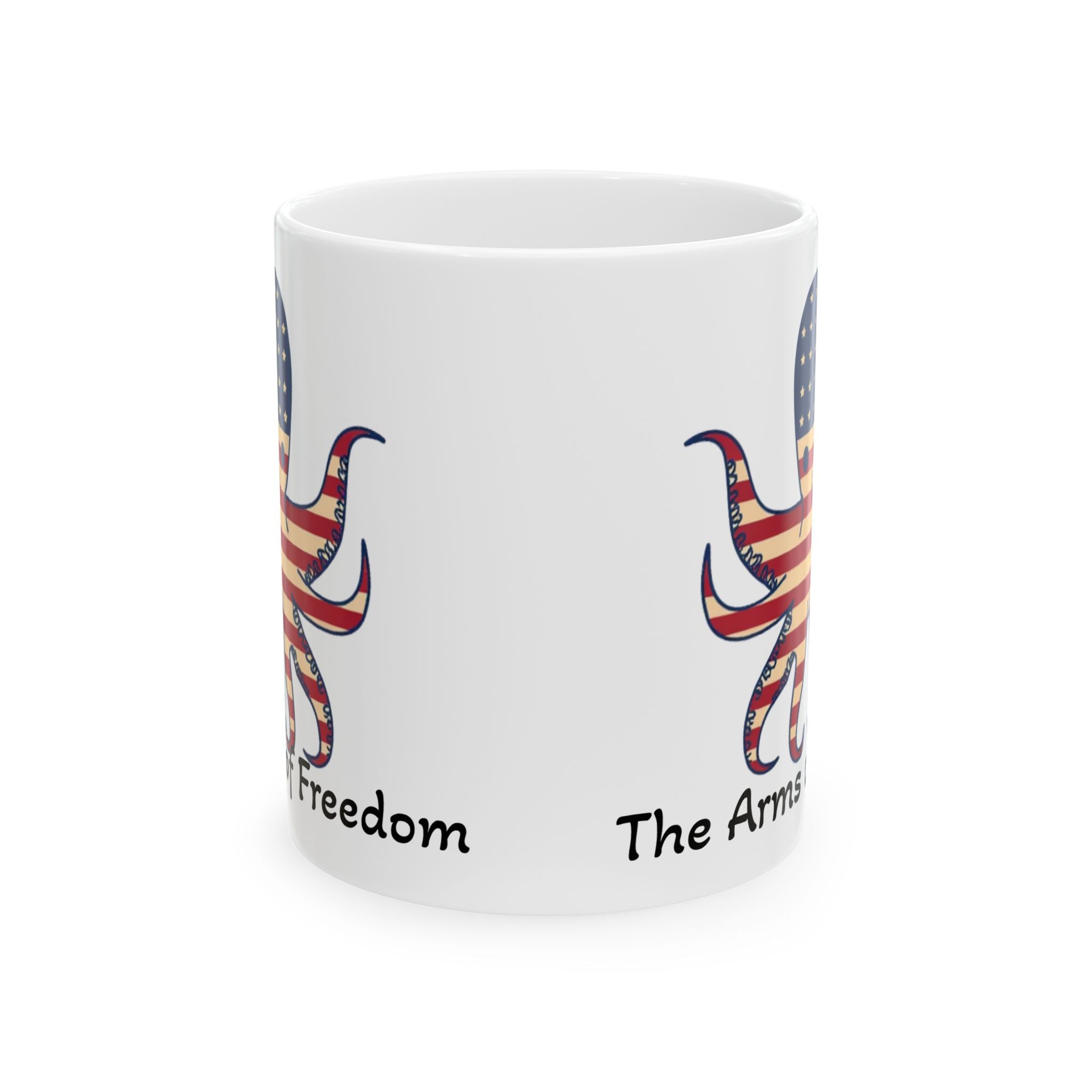 Patriotic Octopus Ceramic Mug – 'The Army of Freedom' 11oz & 15oz