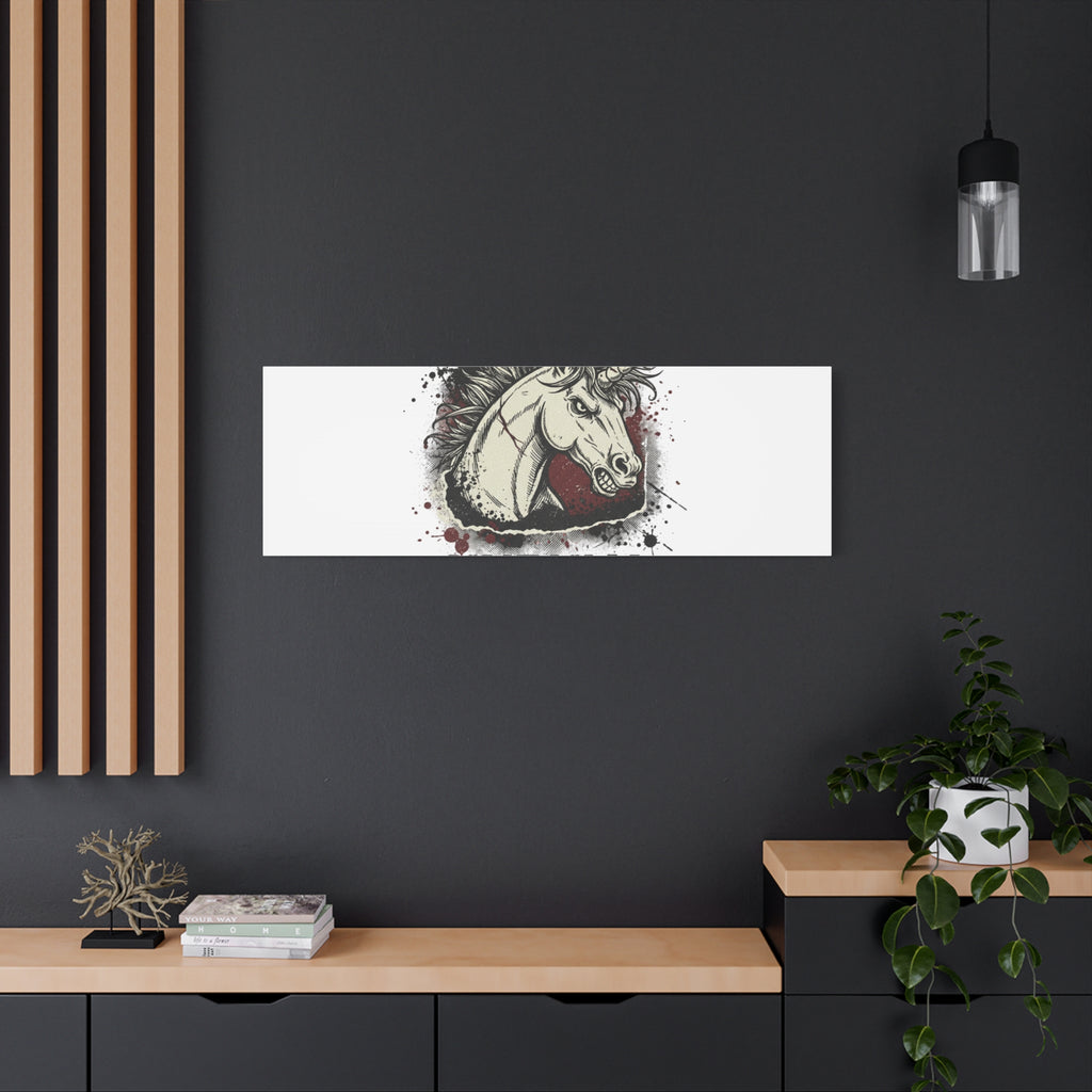 Unruly Punk Grunge Unicorn Canvas | Plaid Revival, 90s Rock Aesthetic