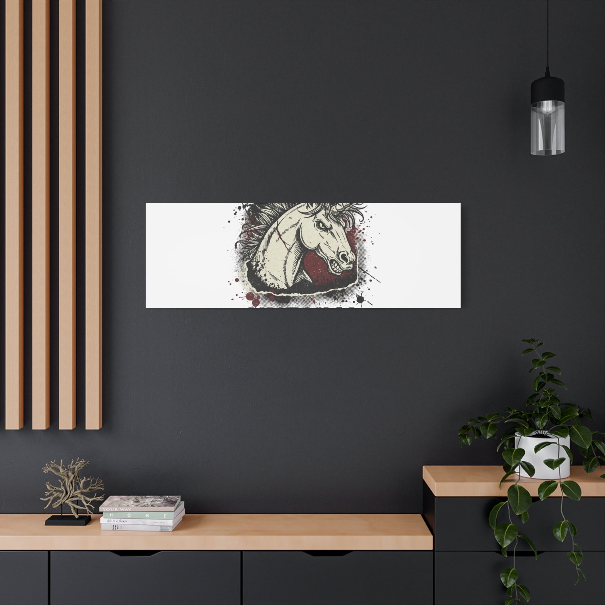 Unruly Punk Grunge Unicorn Canvas | Plaid Revival, 90s Rock Aesthetic