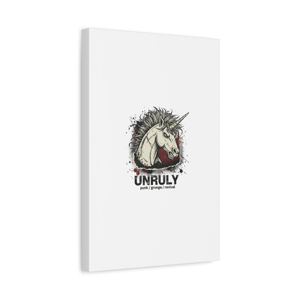 Unruly Punk Grunge Unicorn Canvas | Plaid Revival, 90s Rock Aesthetic