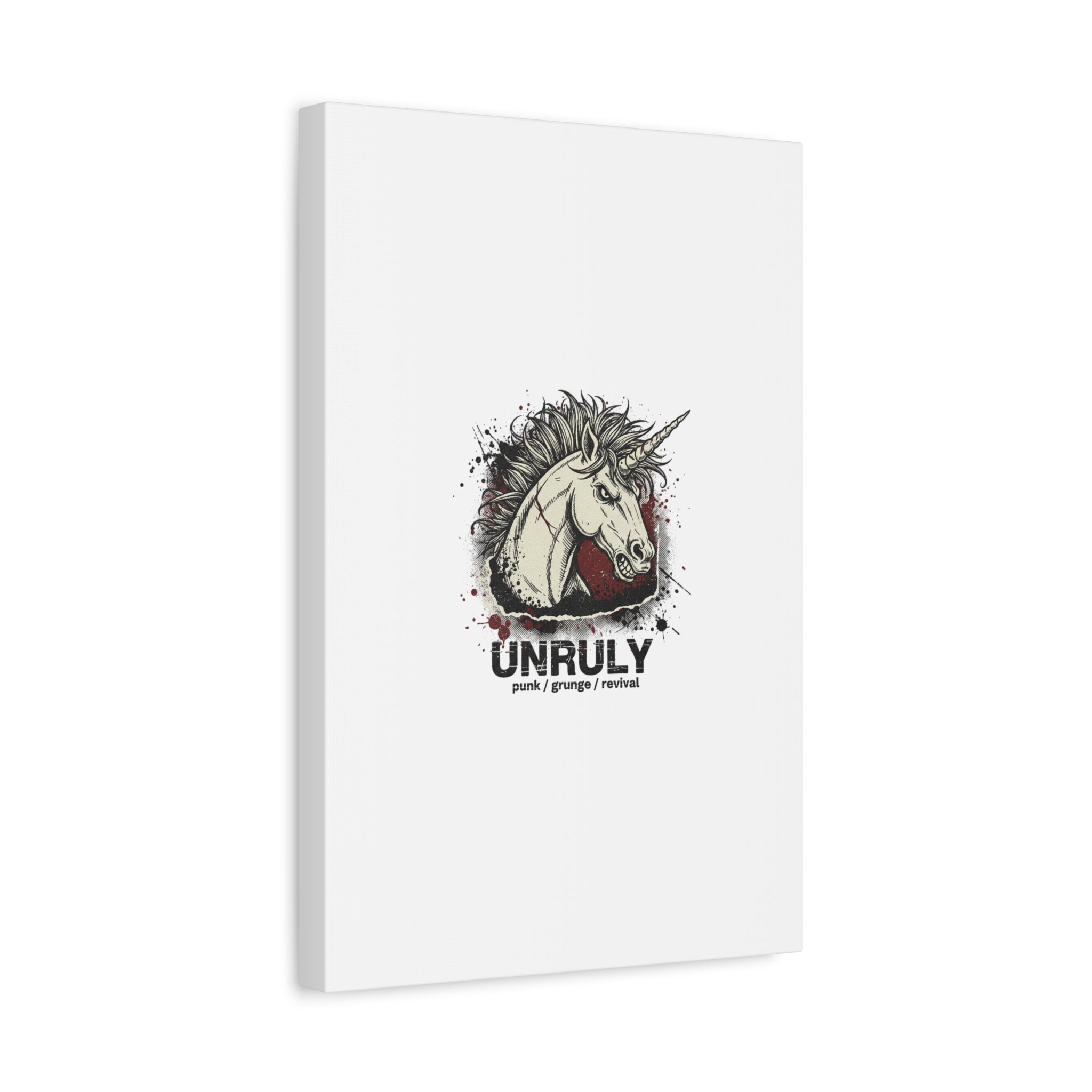 Unruly Punk Grunge Unicorn Canvas | Plaid Revival, 90s Rock Aesthetic