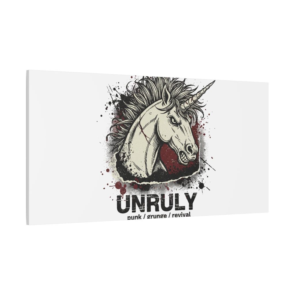 Unruly Punk Grunge Unicorn Canvas | Plaid Revival, 90s Rock Aesthetic