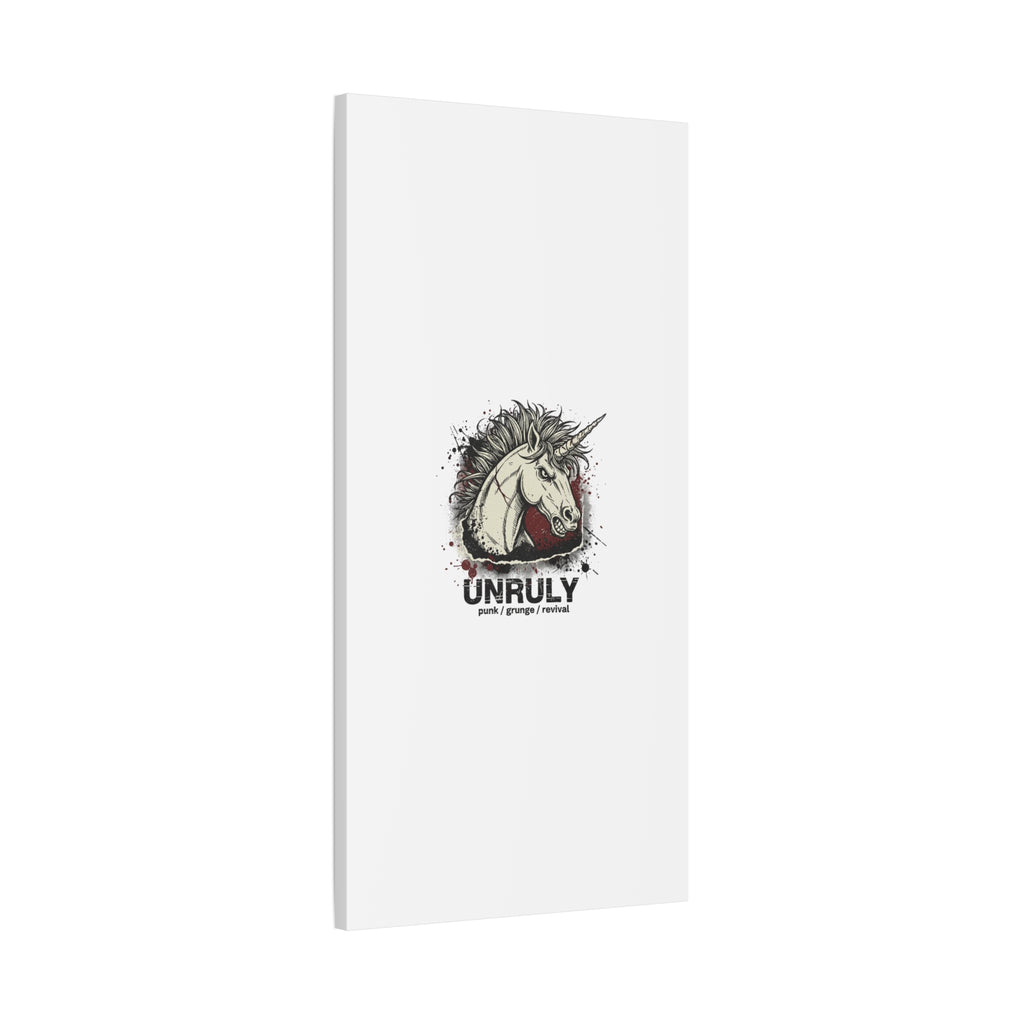 Unruly Punk Grunge Unicorn Canvas | Plaid Revival, 90s Rock Aesthetic