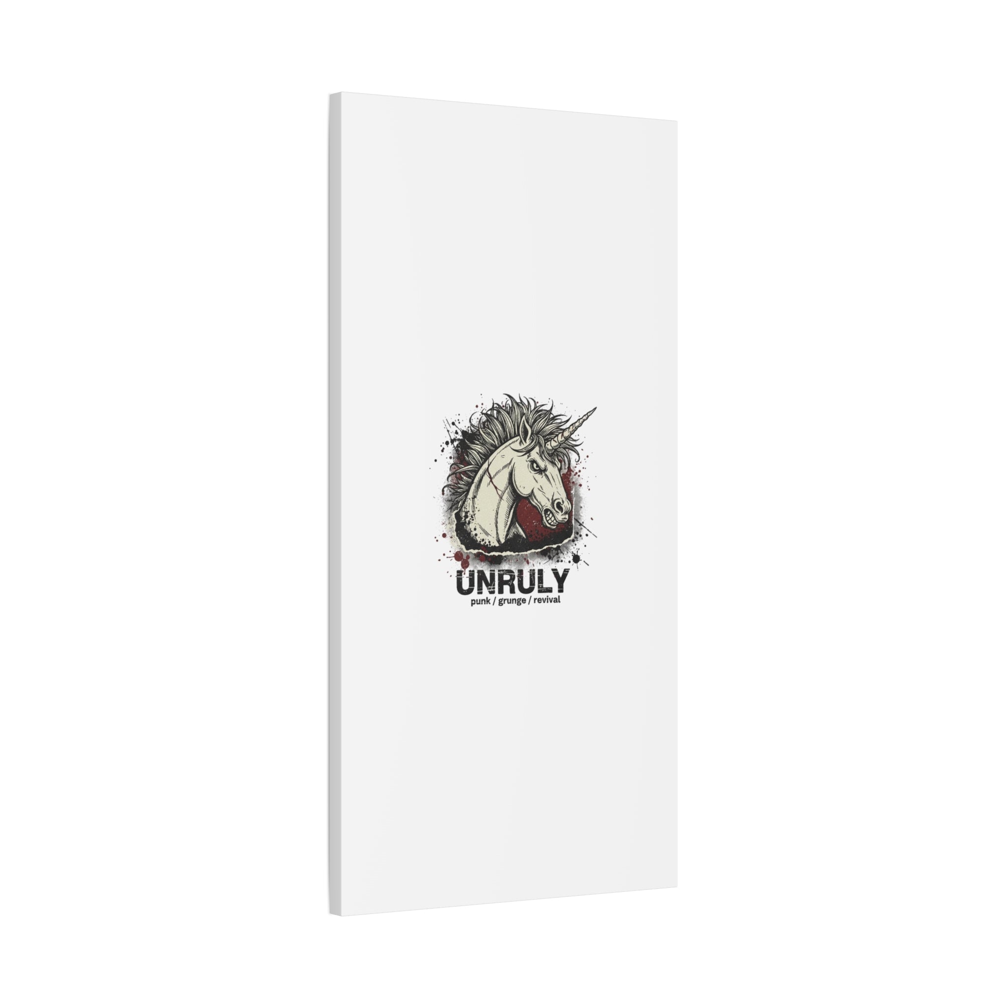 Unruly Punk Grunge Unicorn Canvas | Plaid Revival, 90s Rock Aesthetic