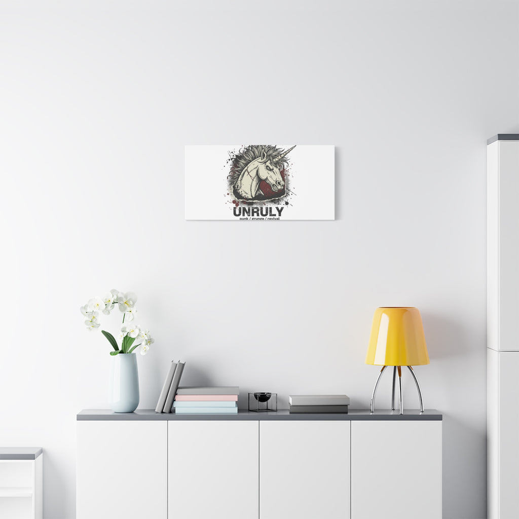 Unruly Punk Grunge Unicorn Canvas | Plaid Revival, 90s Rock Aesthetic