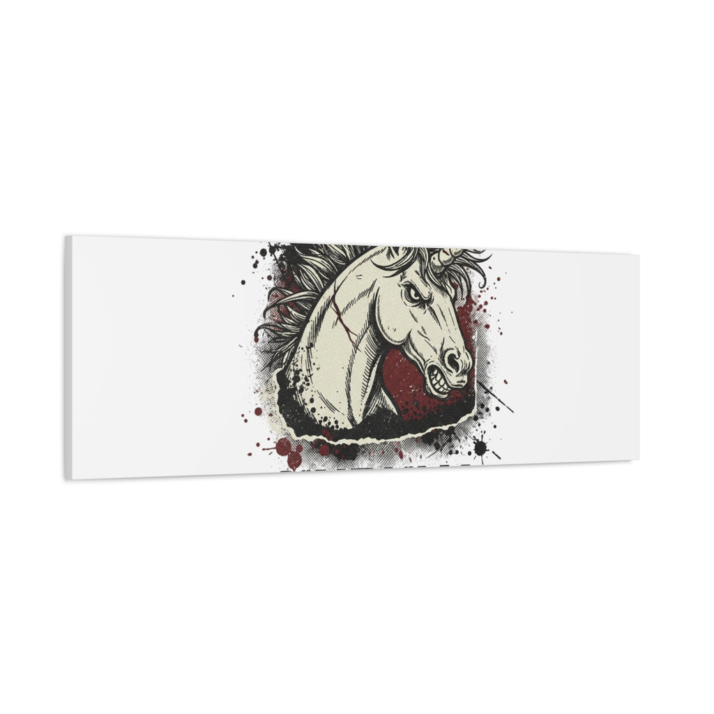 Unruly Punk Grunge Unicorn Canvas | Plaid Revival, 90s Rock Aesthetic