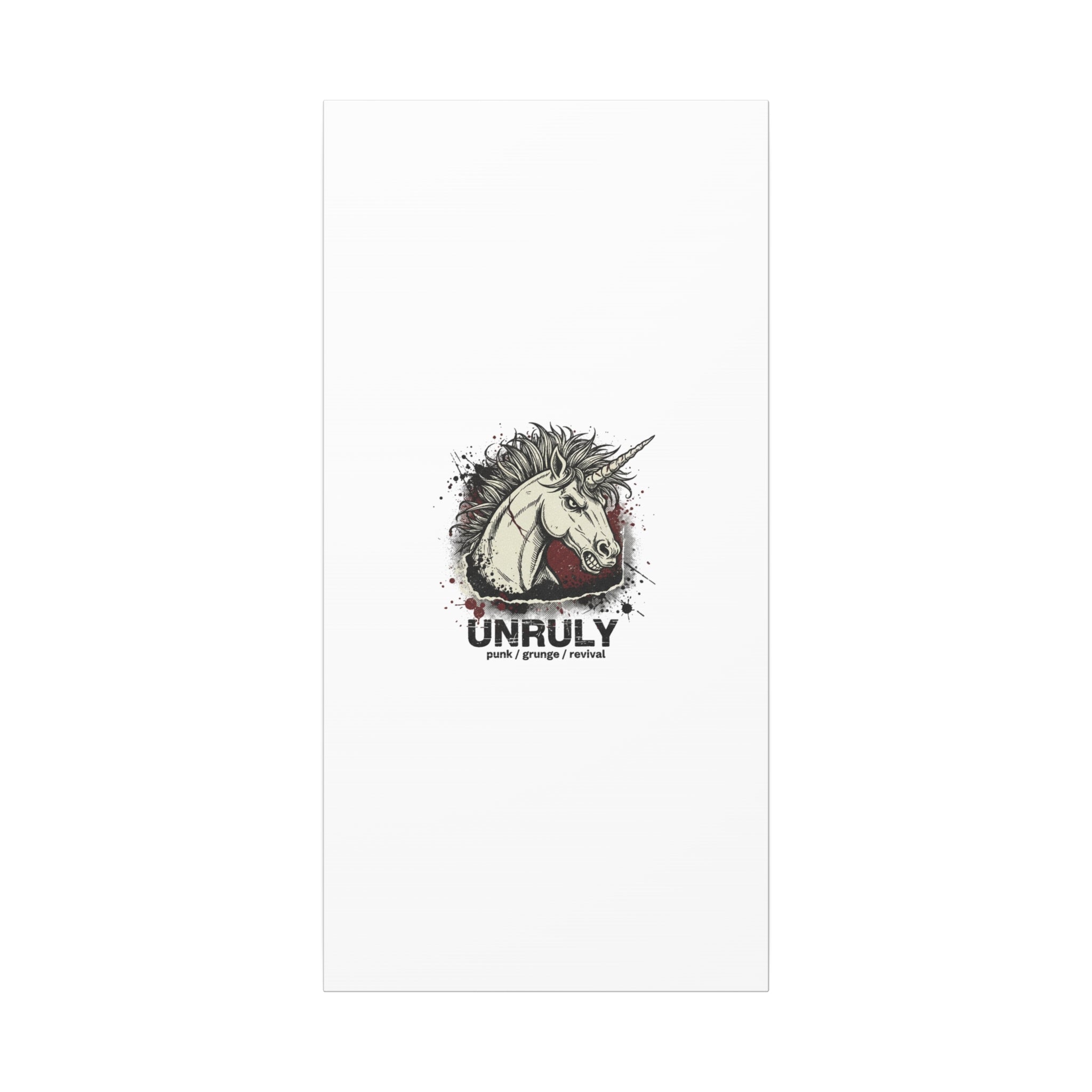 Unruly Punk Grunge Unicorn Canvas | Plaid Revival, 90s Rock Aesthetic