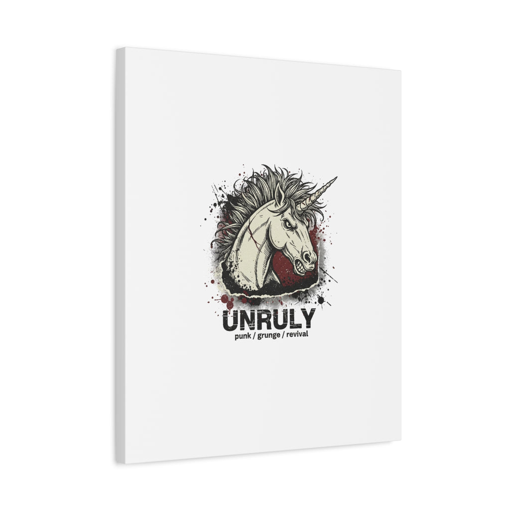 Unruly Punk Grunge Unicorn Canvas | Plaid Revival, 90s Rock Aesthetic